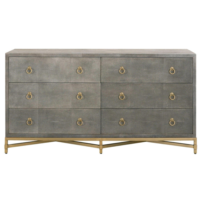 Stacey Gray Shagreen 6-Drawer Dresser | Bone & Brass