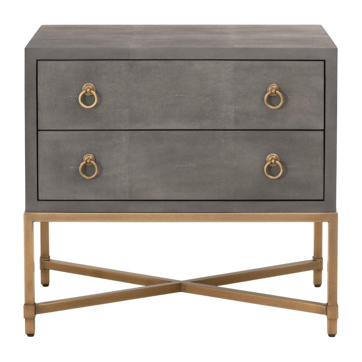 Stacey Gray Shagreen Nightstand | Bone & Brass