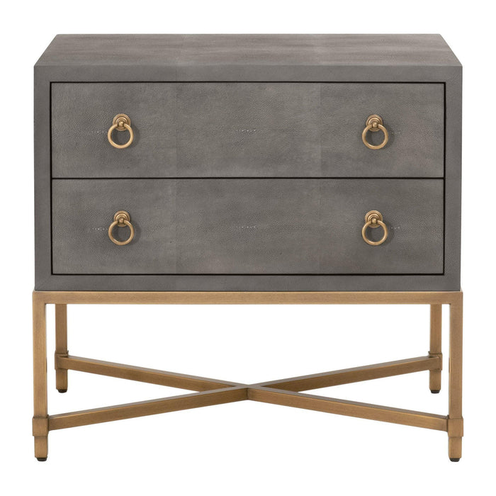 Stacey Gray Shagreen Nightstand | Bone & Brass