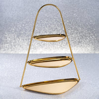 Stanley Gold 3-Tier Hors D'oeuvres Stand - Tray Detail | Bone & Brass