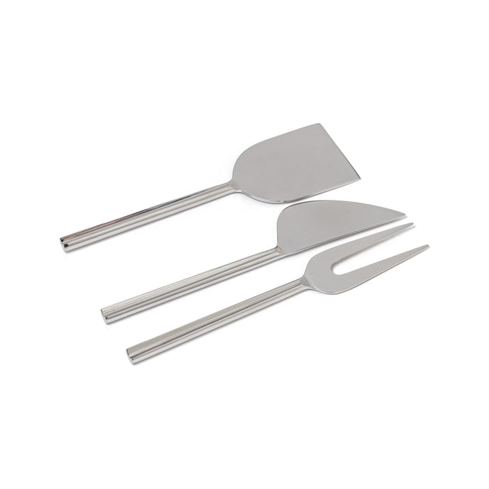 Stanley Polished Stainless Steel Cheese Knife Set | Bone & Brass