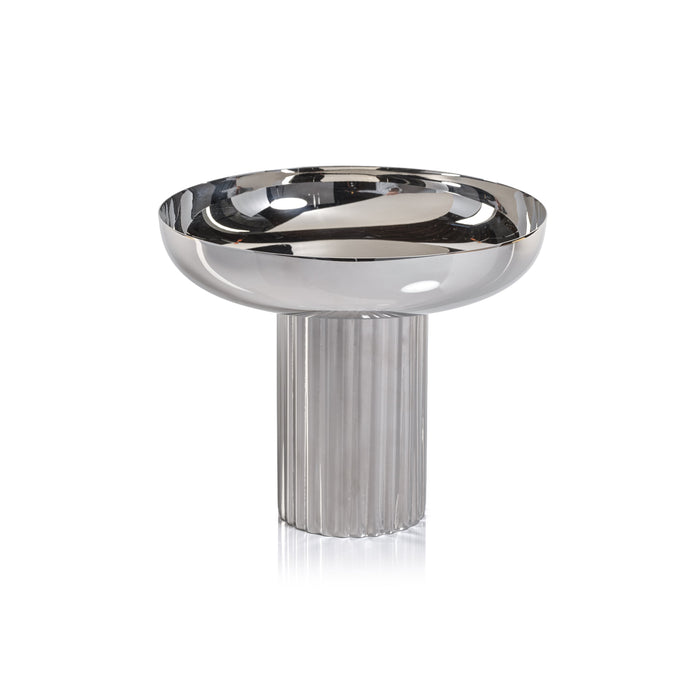 Stanley Polished Stainless Steel Footed Bowl | Bone & Brass