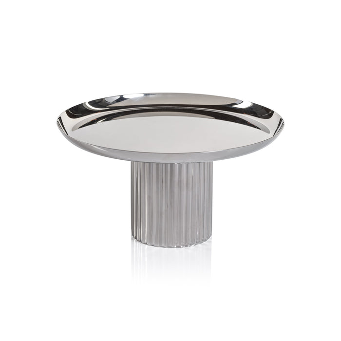Stanley Polished Stainless Steel Footed Cake Stand | Bone & Brass