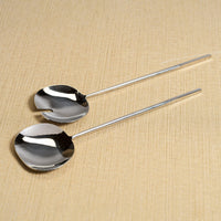 Stanley Polished Stainless Steel Salad Server Set - Set Detail | Bone & Brass
