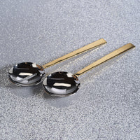 Stanley Two-Tone Polished Salad Server Set - Handle Detail | Bone & Brass
