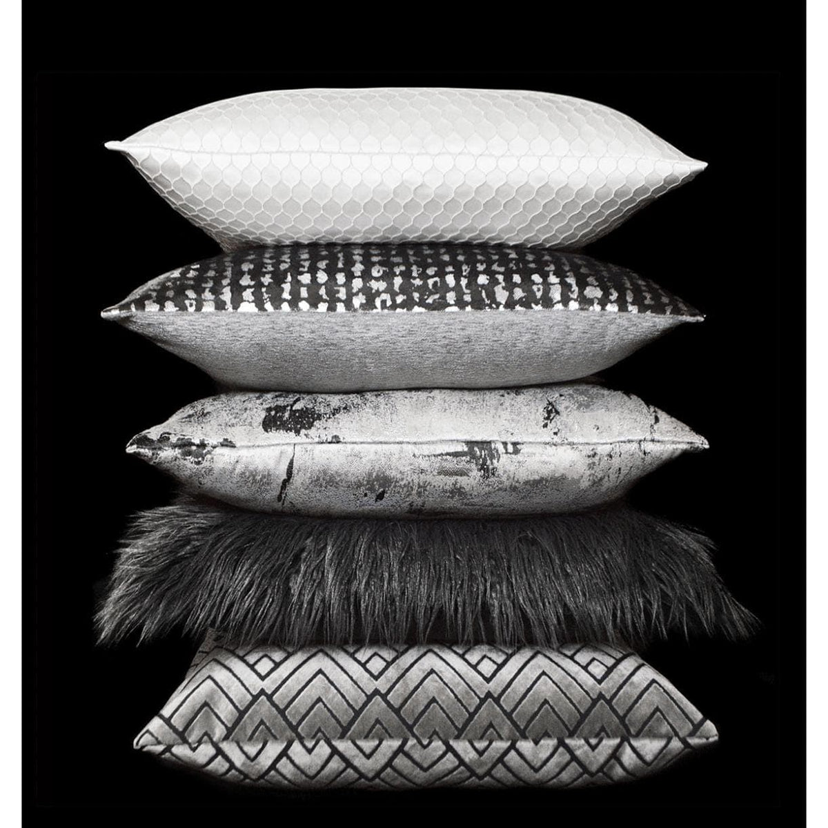Stealth Pewter Throw Pillow - Pillow Detail | Bone & Brass