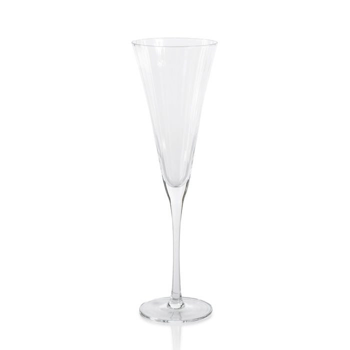 Stella Optic Champagne Flutes, Set 4 | Bone & Brass