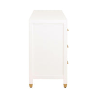 Suzy White & Brass Double Dresser
