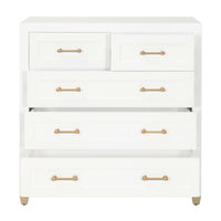 Suzy White & Brass High Chest
