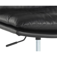 Stinson Black Leather Office Chair - Chair Detail | Bone & Brass