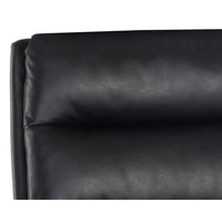 Stinson Black Leather Office Chair - Chair Upholstery Detail | Bone & Brass