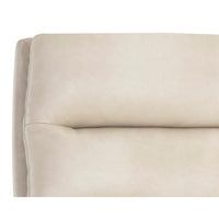Stinson Cream Leather & Teak Office Chair - Chair Side View | Bone & Brass