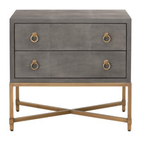 Stacey Gray Shagreen Nightstand