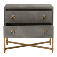 Stacey Gray Shagreen Nightstand