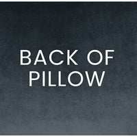 Dark indigo rayon polyester fabric, the back of the Strata Multi Indigo Throw Pillow.
