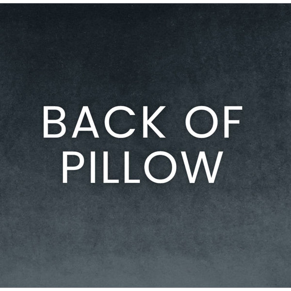Dark indigo rayon polyester fabric, the back of the Strata Multi Indigo Throw Pillow.
