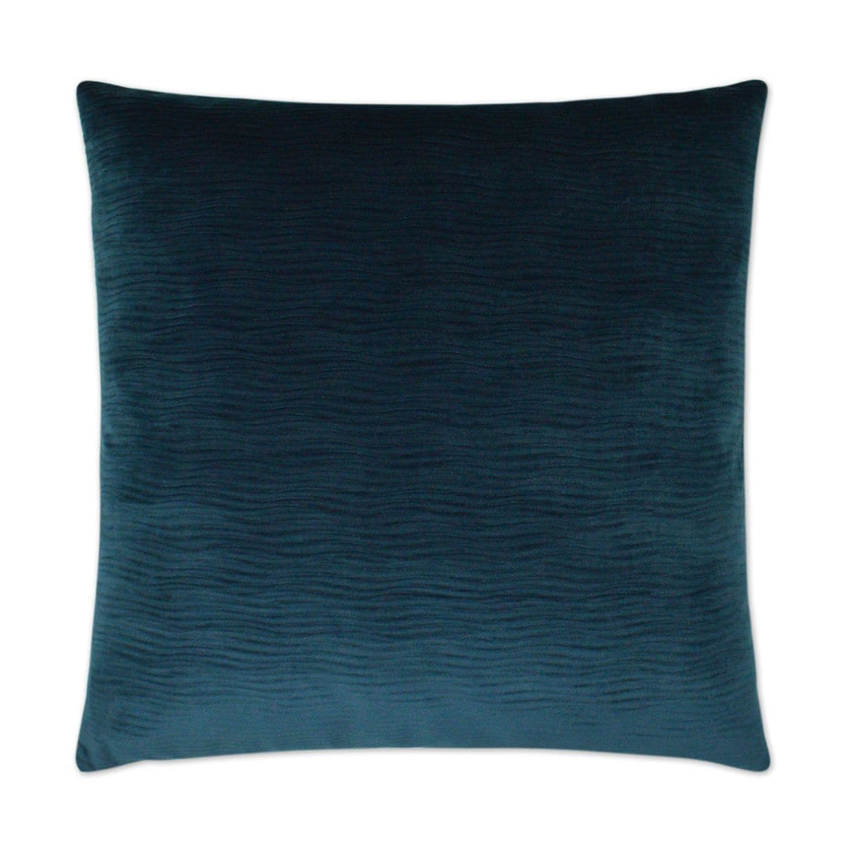 Stream Navy Throw Pillow, a 24x24 inch square polyester accent pillow with subtle wavy texture.