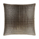 Luxury 24" x 24" Success decorative throw pillow with a textured brown and gray grid pattern.
