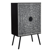 Sunburst Wine Cabinet - Bar Cart Shelf Detail | Bone & Brass