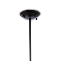 Black ceiling canopy and pipe for the Surfside Wood Pendant Ebony.