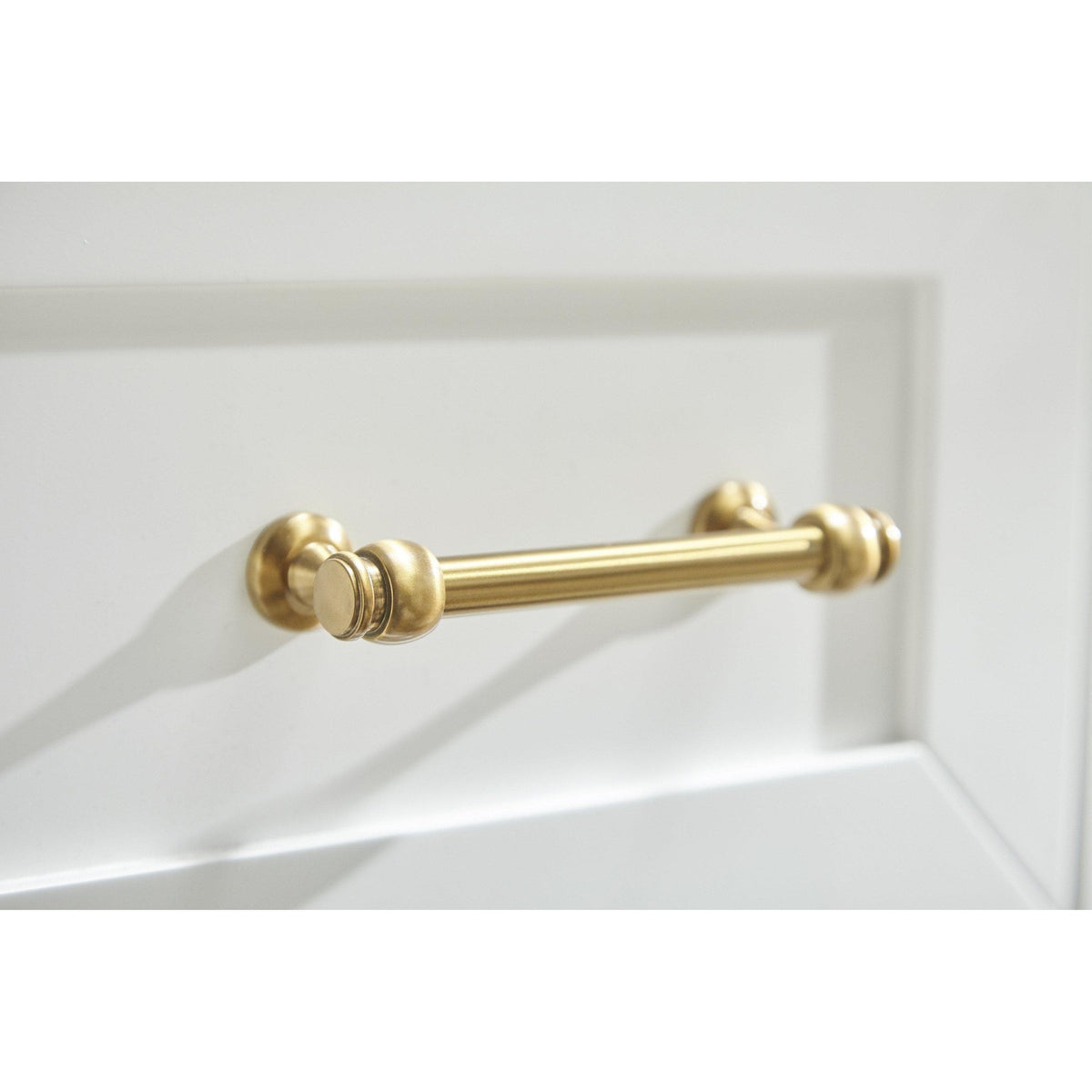 Suzy White & Brass Double Dresser - Dresser Drawer Detail | Bone & Brass