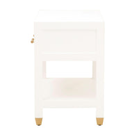 Suzy White Nightstand - Nightstand Top View | Bone & Brass