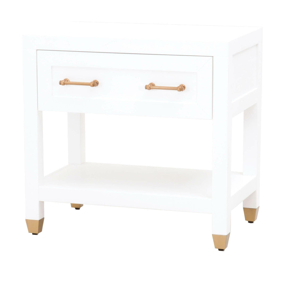 Suzy White Nightstand | Bone & Brass