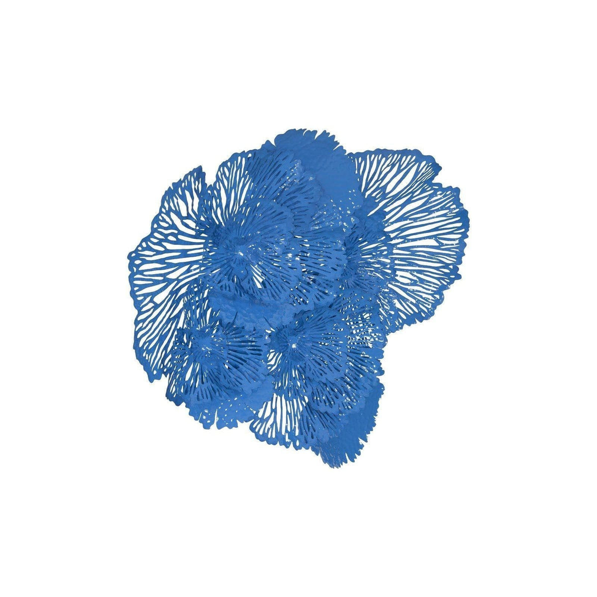 Blue Flower Wall Art, Large - Wall Decor Frame Detail | Bone & Brass
