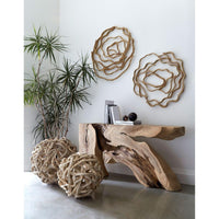Natural Vine Twisted Wall Flower, Large - Wall Decor Detail | Bone & Brass