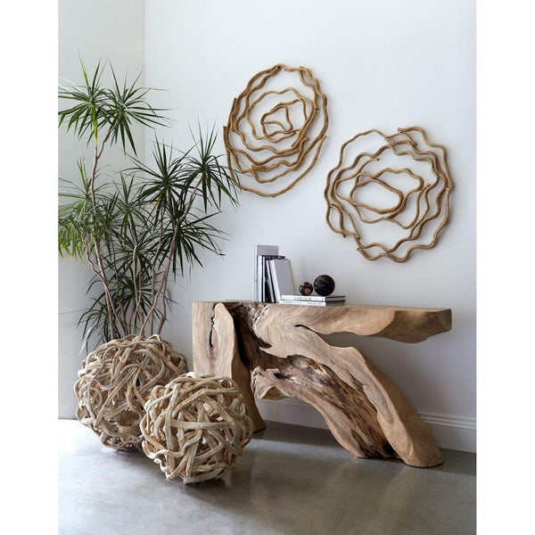 Natural Vine Twisted Wall Flower, Large - Wall Decor Detail | Bone & Brass