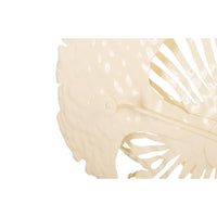 Ivory Metal Flower Wall Art, Small - Wall Decor Close Up | Bone & Brass