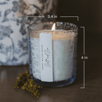 Spa Day Soy Candle - Blue Tinted Glass Jar - 12 oz