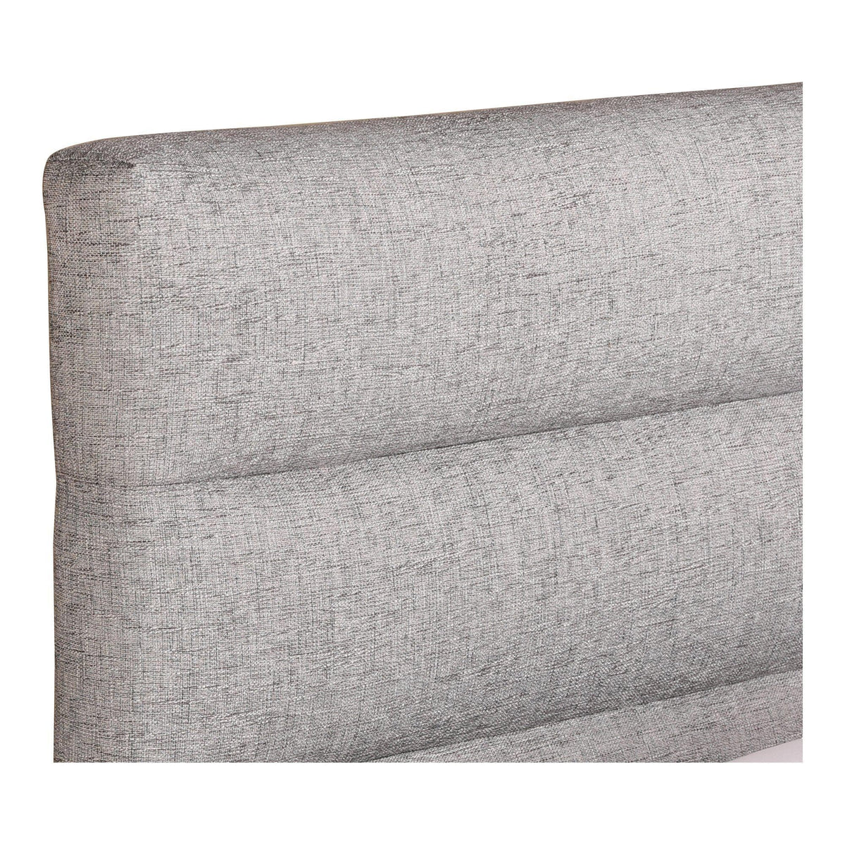 Takio Light Grey Velvet Upholstered Bed - Bed Side View | Bone & Brass