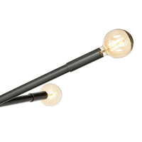 Talon Chandelier with oil rubbed bronze arms and exposed G-type bulbs, showcasing modern design.