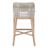 Tootsie White & Taupe Rope Barstool
