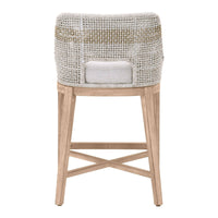 Tootsie Taupe & White Rope Counter Stool