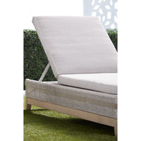 Tootsie Taupe & White Rope Outdoor Chaise Lounge