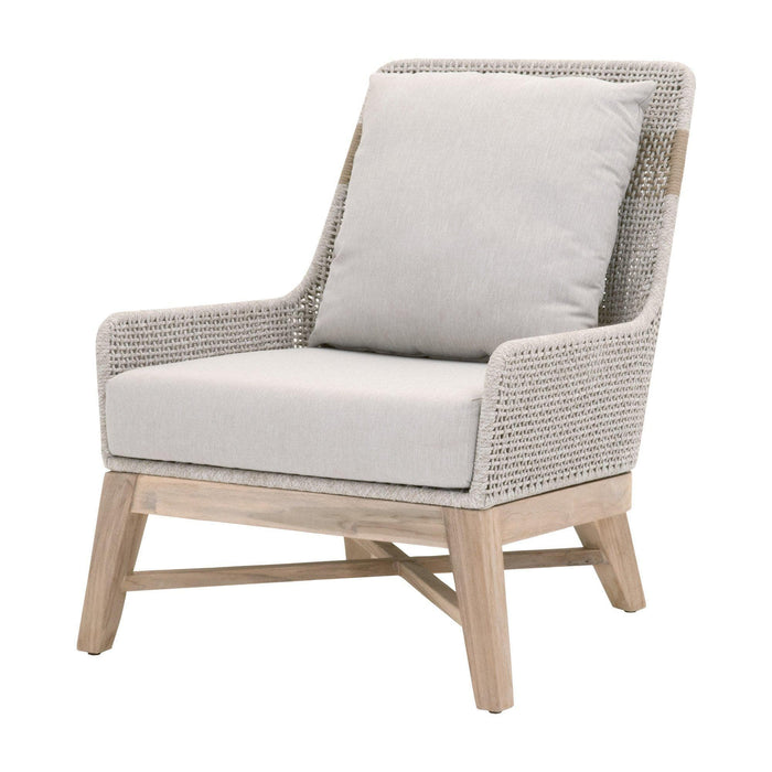 Tootsie Taupe & White Rope Outdoor Club Chair