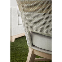 Tootsie Taupe & White Rope Outdoor Club Chair