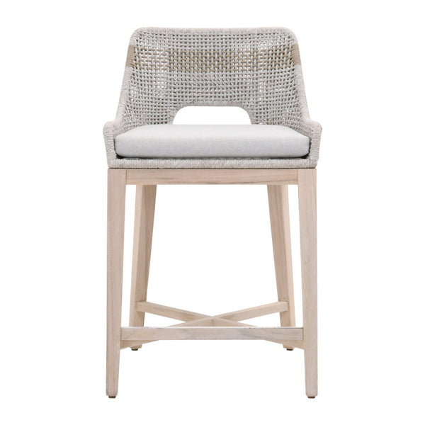 Tootsie Taupe Rope Outdoor Counter Stool