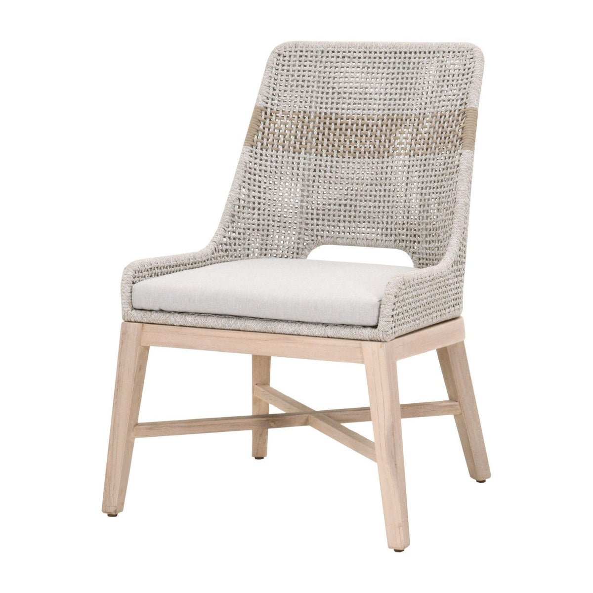 Tootsie Taupe Rope Outdoor Dining Chair, Set of 2