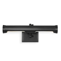 Tate Medium Picture Light in oil rubbed bronze, a classic 18" steel fixture with modern lines.