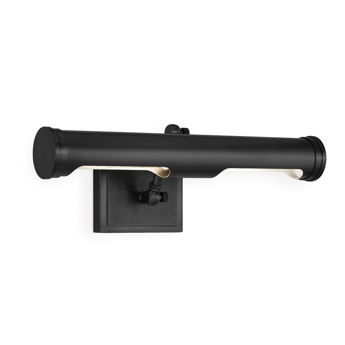 Tate Medium Picture Light in oil rubbed bronze, a classic steel fixture with clean lines.