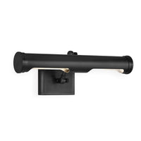 Tate Medium Picture Light in oil rubbed bronze, a classic steel fixture with clean lines.