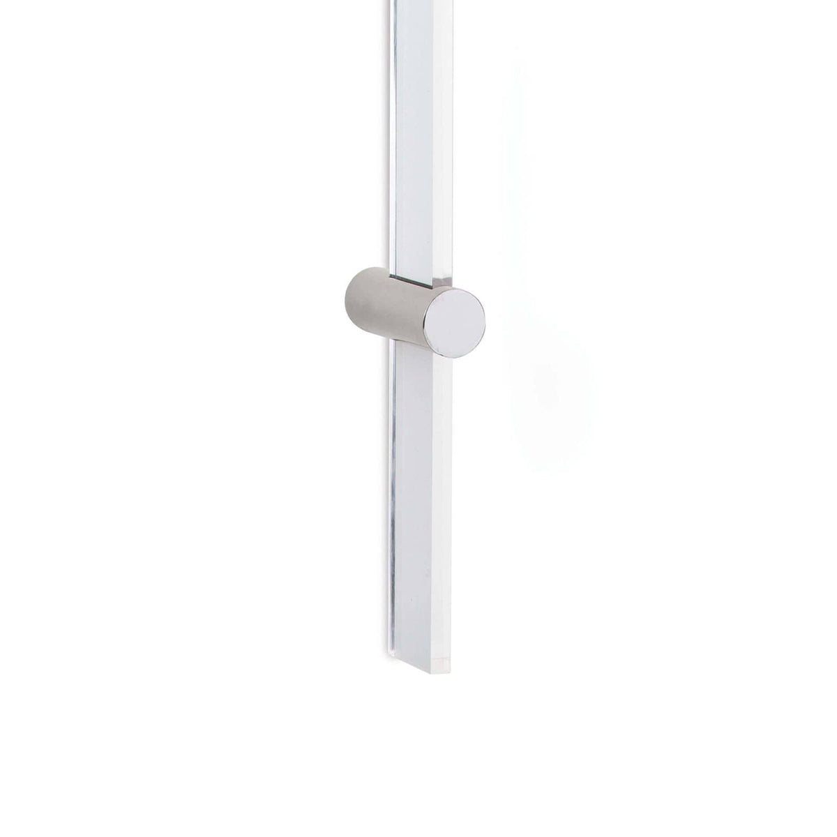 Taurus sconce with polished nickel accents and a clear acrylic body, showcasing modern glamour.