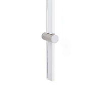 Taurus sconce with polished nickel accents and a clear acrylic body, showcasing modern glamour.