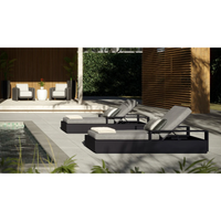 Thomas Charcoal Black Outdoor Chaise Lounger