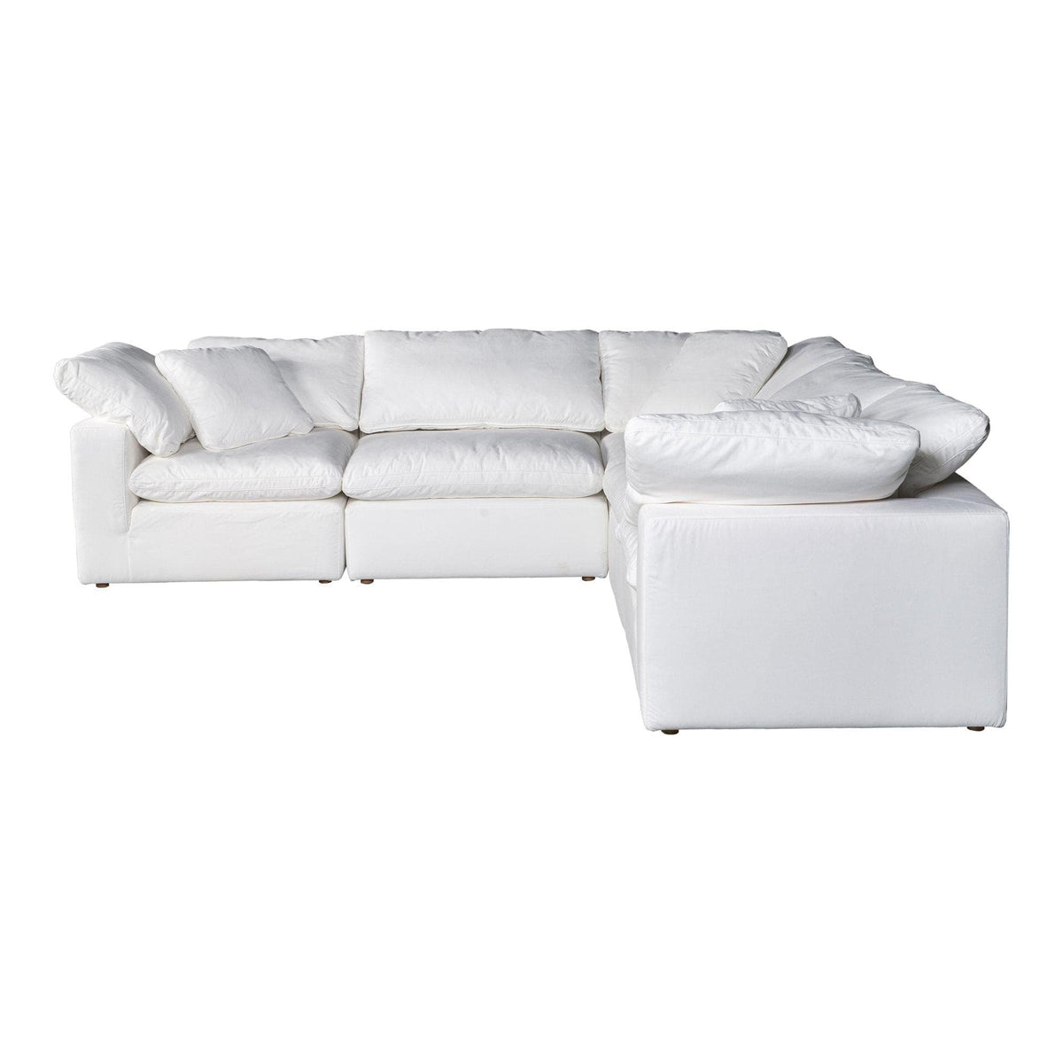 Terra Condo Classic L Modular Sectional Livesmart Fabric Cream - Sectional Detail | Bone & Brass