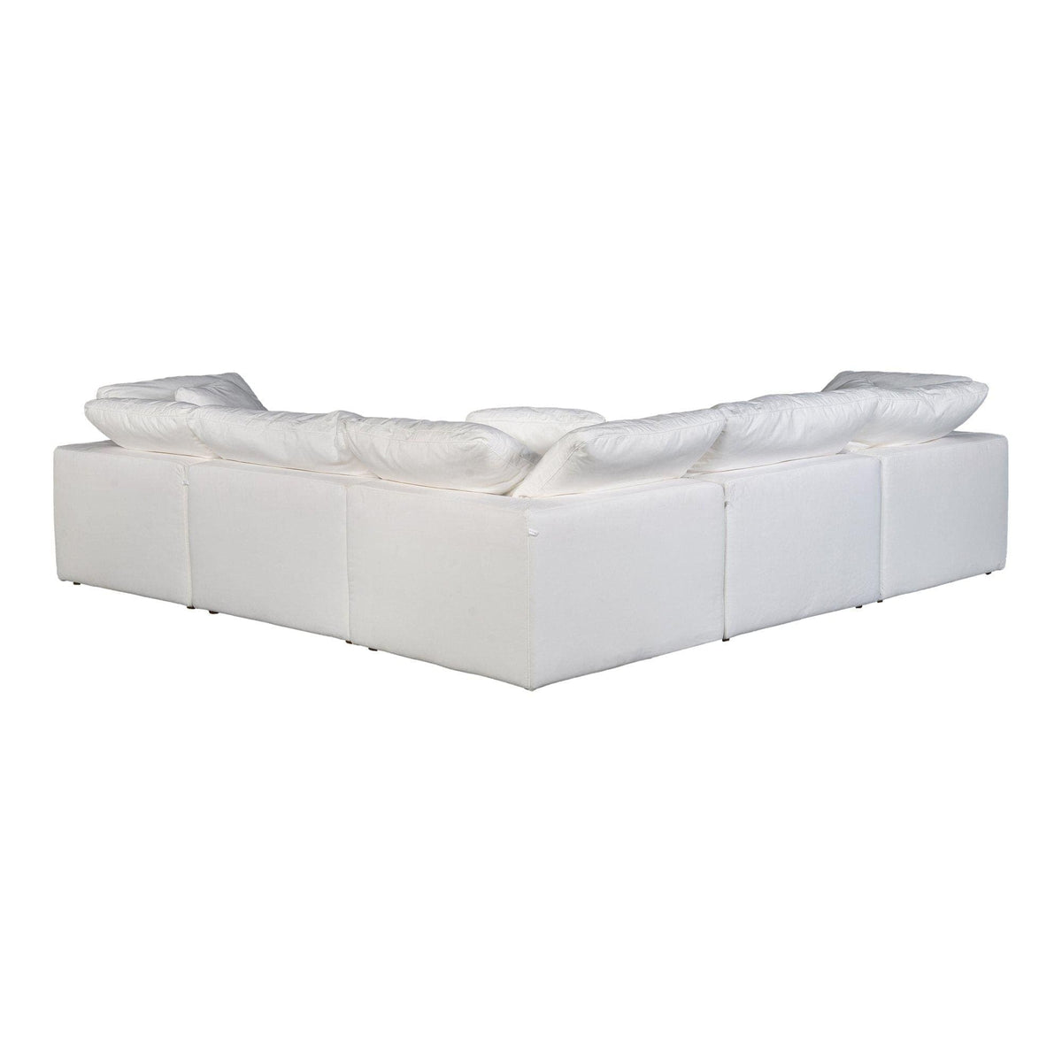 Terra Condo Classic L Modular Sectional Livesmart Fabric Cream - Sectional Cushion Detail | Bone & Brass