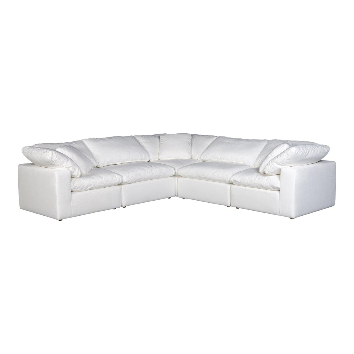 Terra Condo Classic L Modular Sectional Livesmart Fabric Cream | Bone & Brass